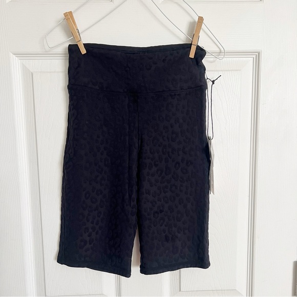 Mono B | LUXURIOUS 3D LEOPARD BIKER SHORTS - BLACK - Picture 8 of 8